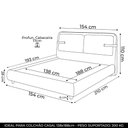 Ver imagem 4 de Cama Casal 140cm Cairo e Cabeceira Nalu Sintético Caramelo/Creme Z37 - Mpozenato