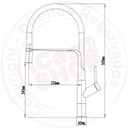 Ver imagem 3 de Torneira de Cozinha Gourmet Flexível Monocomando Premium (Dubai - Cromo)