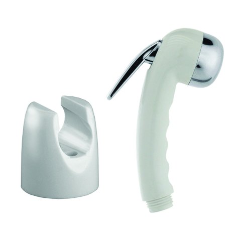 Gatilho de Ducha em ABS Branco com Suporte Branco