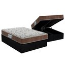 Ver imagem 1 de Cama Box Baú King: Colchão Espuma D45 Probel Prodormir Advanced Double Facebase Suede Black(