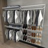 Kit Para Closet Com 15 Peças Regulável 200x200cm Branco 2b91 - 1