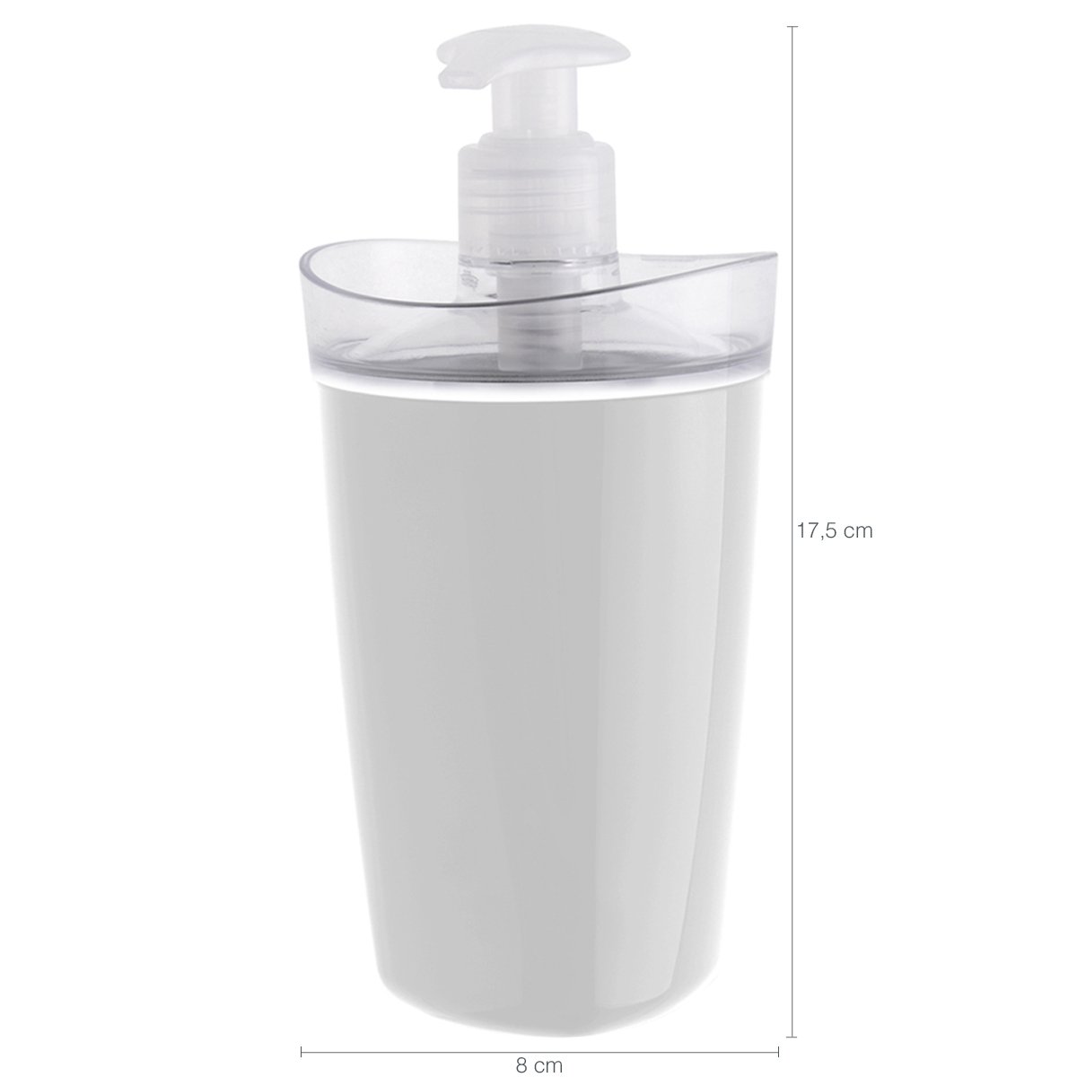 Porta Sabonete líquido Martiplast Saboneteira Líquida Dispenser Sabonete Com Válvula Pump Branco - 3