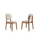 Ver imagem 3 de Conjunto Sala de Jantar Mesa Viena 160x90cm Tampo Retângular Vidro/MDF Off White com 6 Cadeiras Évor