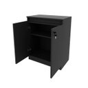 Ver imagem 3 de Balcão para Escritório com 2 Portas e Chave Me4149 Preto