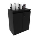 Ver imagem 2 de Balcão para Escritório com 2 Portas e Chave Me4149 Preto