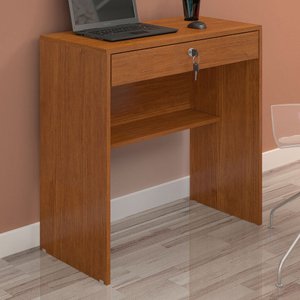 Mesa Escrivaninha Andorinha 1 Gaveta com Chave Cinamomo - Jcm Móveis