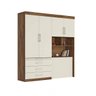Guarda-roupa Solteiro 4 Portas com Cama Baú Lyon e Mesa Retrátil Móveis Europa - 2