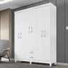 Guarda Roupa Casal Ambiente Modena 6 Portas Carvalho Branco - Incorplac - 1
