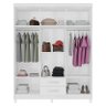Guarda Roupa Casal Ambiente Modena 6 Portas Carvalho Branco - Incorplac - 4