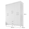 Guarda Roupa Casal Ambiente Modena 6 Portas Carvalho Branco - Incorplac - 3