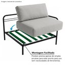 Ver imagem 6 de Sofá Modular Industrial com Braço Direito Basileia 120cm Yescasa Veludo Tx Cinza Prata