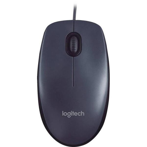 Mouse Logitech M90 USB Óptico 1000 Dpi Preto 910004053 - 1