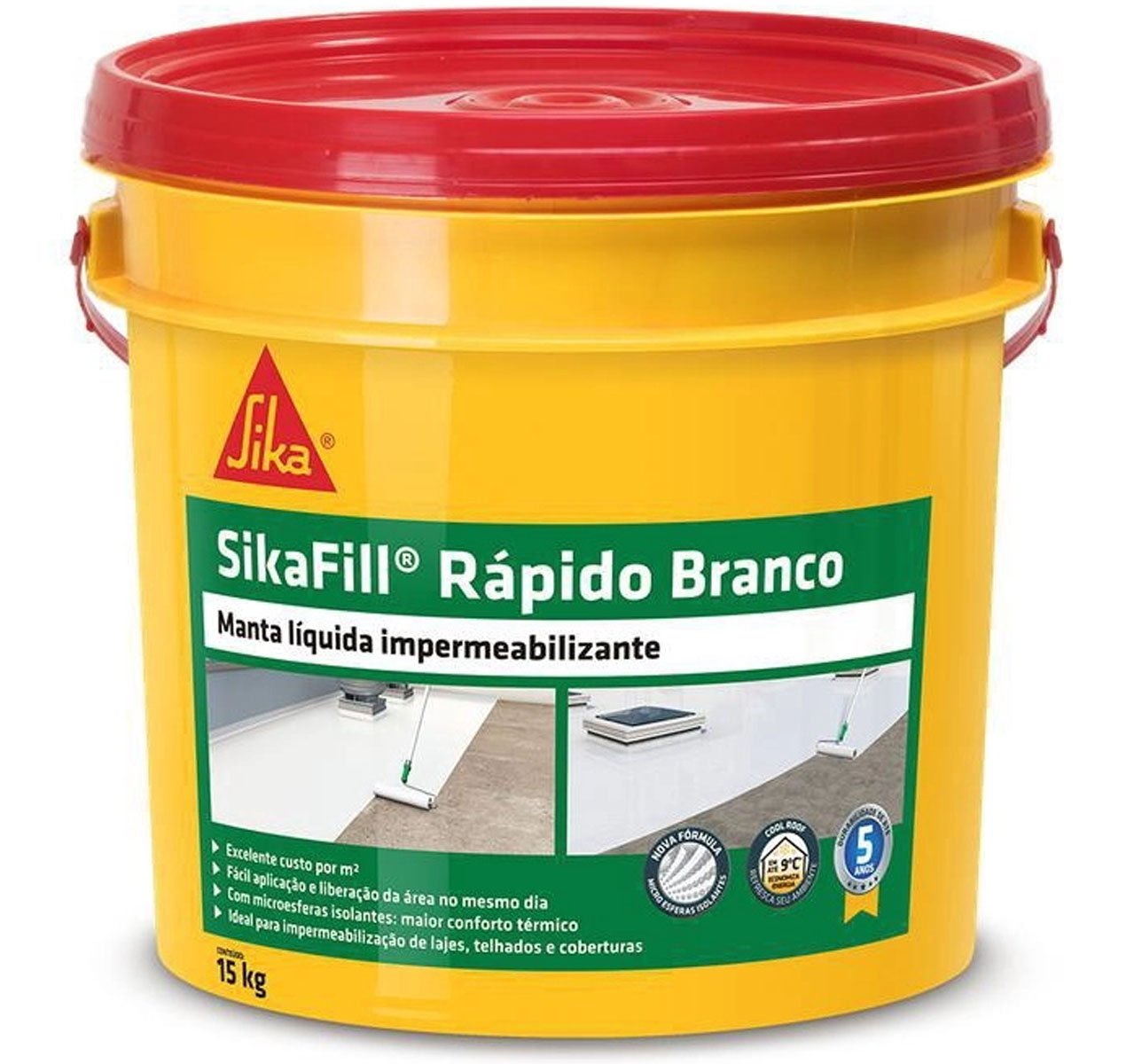 Manta Liquida Sikafill Rápido Sika 15kg- BRANCO - 1
