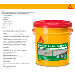 Manta Liquida Sikafill Rápido Sika 15kg- BRANCO - 2