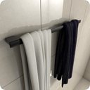 Ver imagem 2 de Kit de Acessórios para Banheiro Preto Fosco Master 4 Peças