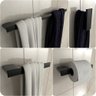 Kit de Acessórios para Banheiro Preto Fosco Master 4 Peças - 1