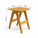 Ver imagem 3 de Mesa Lateral Orgânica para Sofá em Madeira Maciça 49 x 56cm de La Vie Mel