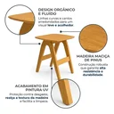 Ver imagem 4 de Mesa Lateral Orgânica para Sofá em Madeira Maciça 49 x 56cm de La Vie Mel