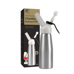 Garrafa Sifão De Chantilly Standart Cm 500ml Prata - Fpro - 2