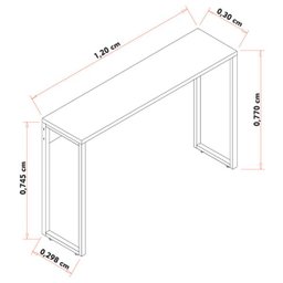 Aparador 120cm Martinucci Iron Irap1230Ppp Home Office Preto - 5