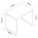 Ver imagem 3 de Mesa Escritório Reta 90cm Martinucci Iron Irmr0960Bbp Home Office Branca