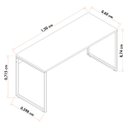 Ver imagem 5 de Mesa Escritório Reta 150cm Martinucci Iron Irmr1560Ppp Home Office Preto