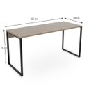 Ver imagem 3 de Mesa Escritório Reta 150cm Martinucci Iron Irmr1560cbcbp Home Office Carvalho Bruma