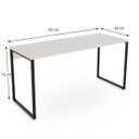 Ver imagem 4 de Mesa Escritório Reta 150cm Martinucci Iron Irmr1560Bbp Home Office Branca