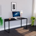 Ver imagem 1 de Mesa Escritório Reta 120cm Martinucci Iron Irmr1260Ppp Home Office Preto