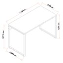 Ver imagem 5 de Mesa Escritório Reta 120cm Martinucci Iron Irmr1260Ppp Home Office Preto