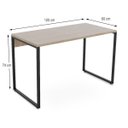 Ver imagem 3 de Mesa Escritório Reta 120cm Martinucci Iron Irmr1260cbcbp Home Office Carvalho Bruma