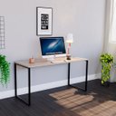 Ver imagem 1 de Mesa Escritório Reta 120cm Martinucci Iron Irmr1260cbcbp Home Office Carvalho Bruma