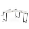 Mesa Escritório em L 150cm Martinucci Iron Irml1515Bbp Home Office Branca - 4