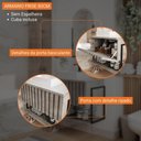 Ver imagem 4 de Gabinete para Banheiro 80cm 100% Mdf Metalon 20x20 1 Porta Basculante Frisê Mgm Móveis Cimento