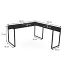 Ver imagem 2 de Mesa Escritório em L 150cm Martinucci Iron Irml1515Ppp Home Office Preto