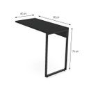 Ver imagem 2 de Mesa Escritório Auxiliar 90cm Martinucci Iron Irmx0945Ppp Home Office Preto