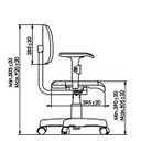 Ver imagem 3 de Cadeira Giratória Braços Ajustáveis Martiflex Internauta Secretária N3908Pt25Ptcopt Couríssimo Preto