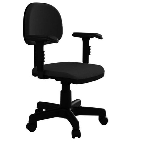 Cadeira Giratória Braços Ajustáveis Martiflex Internauta Secretária N3908Pt25Ptcopt Couríssimo Preto