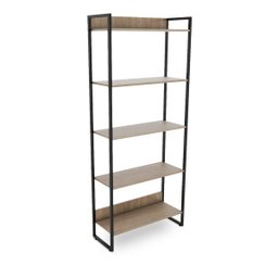 Estante Alta 5 Prateleiras Martinucci Iron Irea0818cbcbp Home Office Carvalho Bruma - 2
