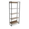 Estante Alta 5 Prateleiras Martinucci Iron Irea0818cbcbp Home Office Carvalho Bruma - 2