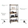 Estante Alta 5 Prateleiras Martinucci Iron Irea0818cbcbp Home Office Carvalho Bruma - 4