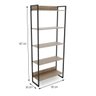 Estante Alta 5 Prateleiras Martinucci Iron Irea0818cbcbp Home Office Carvalho Bruma - 5