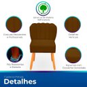 Ver imagem 3 de Kit Cadeira Pétala para Sala de Jantar Confortável e Reforçada Suede