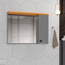 Ver imagem 1 de Espelheira para Banheiro 1 Porta Madri Cinza com Nature - Rede Móveis