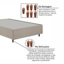 Ver mais imagens de Cama Box Casal Estofada em Madeira Maciça Base Reforçada Santorini Espresso Móveis Bege/Linho