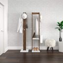 Ver imagem 1 de Closet Modulado Aberto 38,2cm com Cabideiro Az1018 Tecno Mobili - Nogal/branco