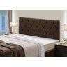 Base de Cama Box com Cabeceira Estofada Casal na Cor Marrom Chocolate Suede - 1