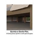 Ver imagem 3 de Cama de Casal Pedra Azul Plus 1,40 Móveis Rimo Carvalho/Carvalho
