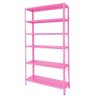 Estante de Aço com 6 Prateleiras Rosa - 1