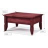 Mesa de Centro em Madeira e Acabamento Escovado - Linha Premium - Cor Vermelho bordô - R&S Móveis - 2